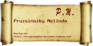 Pruzsinszky Melinda névjegykártya